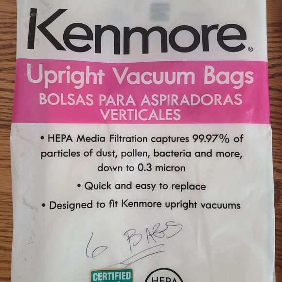 Kenmore "Style O" Upright Replacement Vacuum Bags HEPA Filtration - Eleven Total - Picture 2 of 4